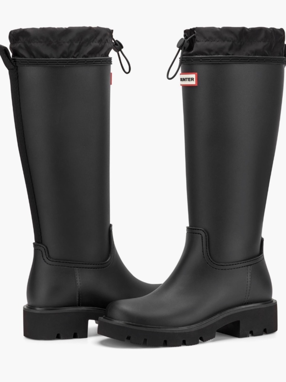 New women’s size 7 Hunter Black Rain Boots